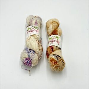 Woolberry Fiber Co Sock Fingering Weight 100% Superwash Merino Wool Yarn Destash